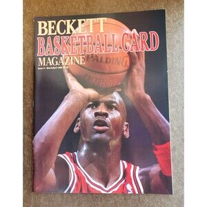 VTG 1990 Beckett MICHAEL JORDAN Basketball Card Magazine Premier Issue #1 SHARP!